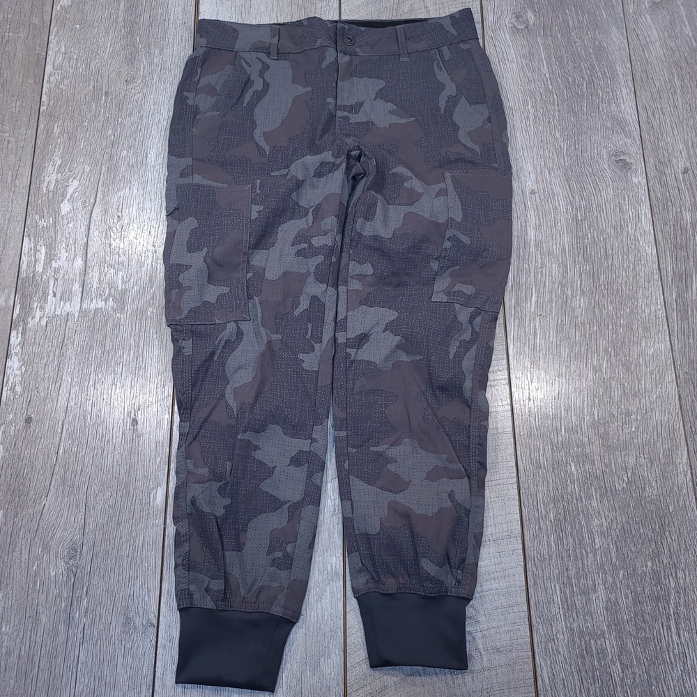 Prana Sky Canyon Cargo Jogger Pants Women 6 Gray Camo Hiking Outdoor Stretch